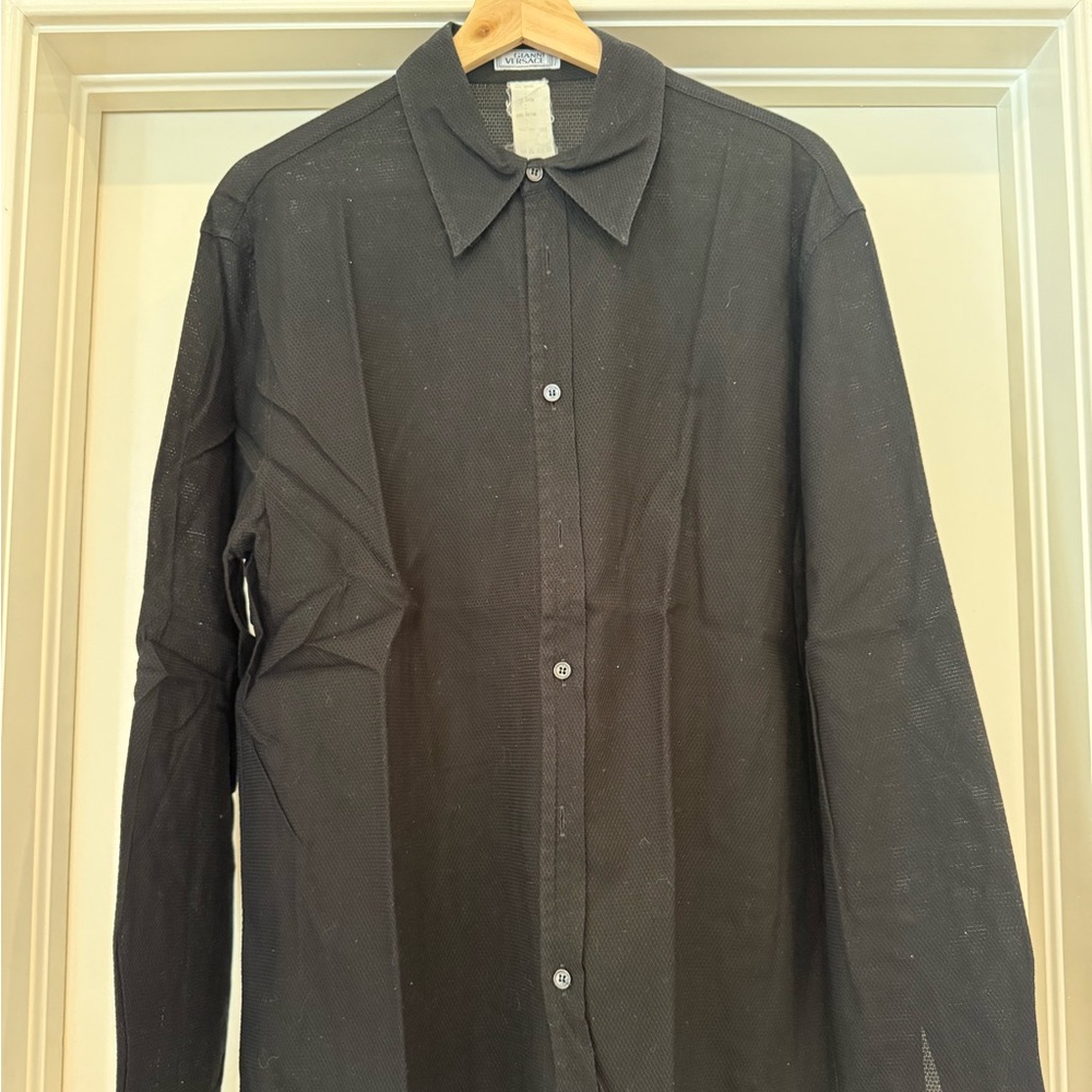 Versace Black Textured Fabric